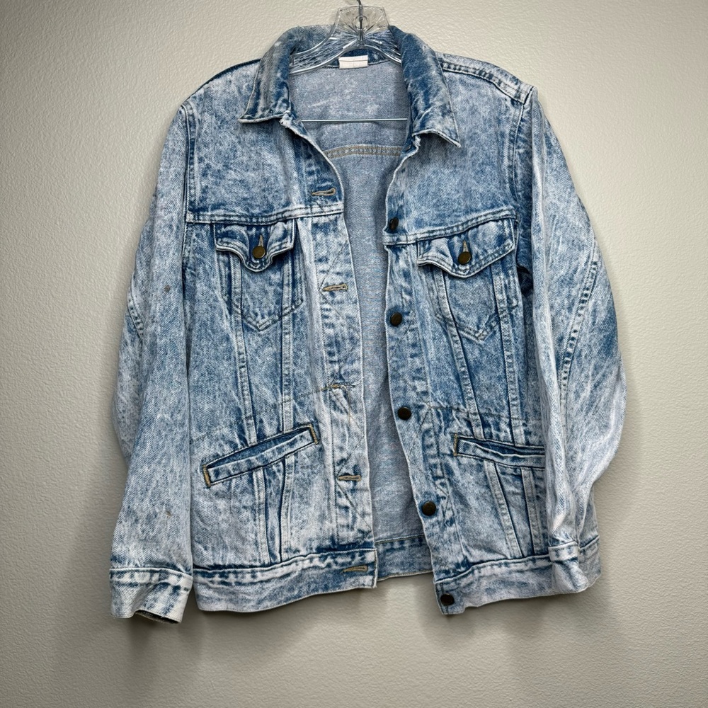 Cascade Blues | Vintage Acid Wash Denim Jean Jacket | Medium
